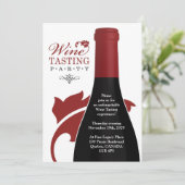 Wijnproeverij Flatuitnodiging Kaart (Staand voorkant)