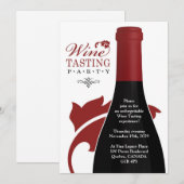 Wijnproeverij Flatuitnodiging Kaart (Voorkant / Achterkant)