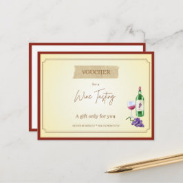 'Wijnproeverij' Grappige Cadeaubon Briefkaart