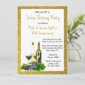 Wijnproeverij jubileumfeest  kaart (Staand voorkant)