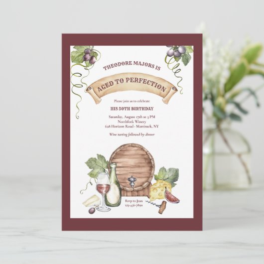 Wijnproeverij Kaart (Staand voorkant)