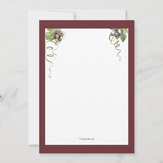 Wijnproeverij Kaart (Achterkant)