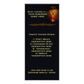 Wijnproeverij kaart rek menu (Achterkant)