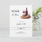 Wijnproeverij Kaaswijnmakerij Modern 50ste verjaar Kaart (Staand voorkant)