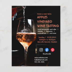 wijnproeverij liefdadigheids wijngaard eten drinke flyer