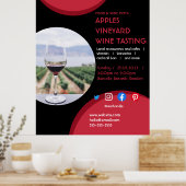 wijnproeverij liefdadigheidsinstelling vineyard fo poster (Keuken)