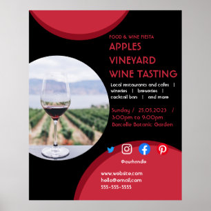wijnproeverij liefdadigheidsinstelling vineyard fo poster