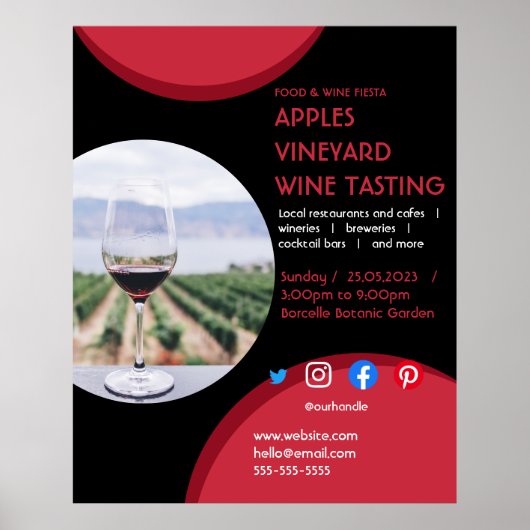 wijnproeverij liefdadigheidsinstelling vineyard fo poster (Voorkant)