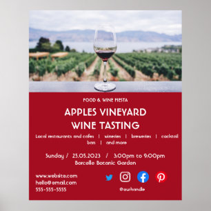 wijnproeverij liefdadigheidsinstelling vineyard fo poster