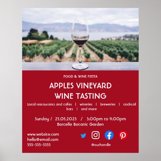 wijnproeverij liefdadigheidsinstelling vineyard fo poster (Voorkant)