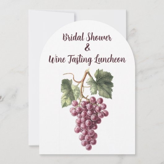 Wijnproeverij Luncheon Bruids Douche Uitnodiging (Achterkant)