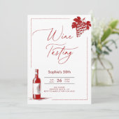 Wijnproeverij Moderne Bourgogne 50e verjaardag Kaart (Staand voorkant)