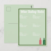 Wijnproeverij Notitiekaart (Voorkant / Achterkant)