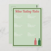 Wijnproeverij Notitiekaart Ansichtkaart (Voorkant / Achterkant)