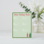 Wijnproeverij Notitiekaart Briefkaart (Staand voorkant)