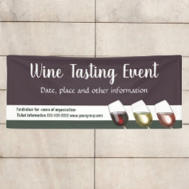 Wijnproeverij of wijngebeurtenis spandoek