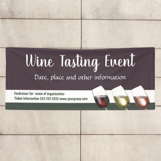 Wijnproeverij of wijngebeurtenis spandoek