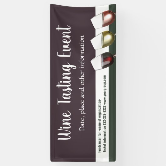 Wijnproeverij of wijngebeurtenis spandoek (Verticaal)