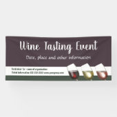 Wijnproeverij of wijngebeurtenis spandoek (Horizontaal)