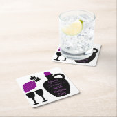 Wijnproeverij op Birthday Milestone Aangepast Kartonnen Onderzetters (Insitu)