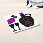 Wijnproeverij op Birthday Milestone Aangepast Kartonnen Onderzetters (Schuin)