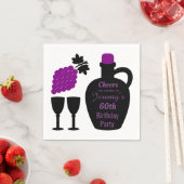 Wijnproeverij op Birthday Milestone Aangepast Servet (Insitu)