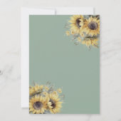 Wijnproeverij Oude Zonnebloemen Bruidsdiner Kaart (Achterkant)