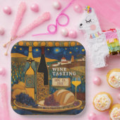 wijnproeverij papieren bordje (Feest)