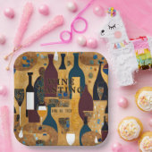 wijnproeverij papieren bordje (Feest)