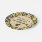 wijnproeverij partij aangepaste naam papieren bordje (Gekanteld)