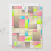 Wijnproeverij partij Abstract Design Kaart (Achterkant)