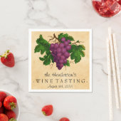 Wijnproeverij partij  druiven gepersonaliseerd servetten (Insitu)