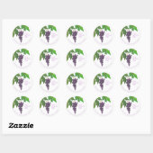 Wijnproeverij Partij Druiven Ronde Sticker (Vel)