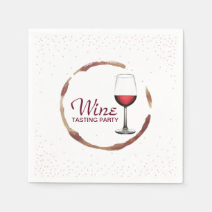 Wijnproeverij Party Classy wijnglas vlek Servet