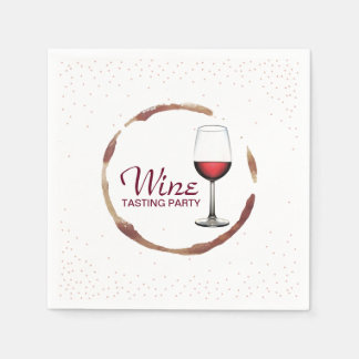 Wijnproeverij Party Classy wijnglas vlek Servet
