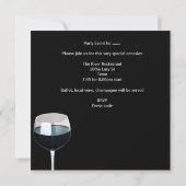 Wijnproeverij Party Drinken Glazen Zwart Wit 3 Kaart (Achterkant)