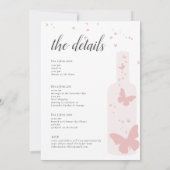 Wijnproeverij Romantische route Bachelorette Party Kaart (Achterkant)