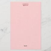 Wijnproeverij Scorekaart 'Proost op de Liefde' Briefpapier (Achterkant)