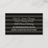 Wijnproeverij sommelier catering visitekaartje, .. visitekaartje (Achterkant)