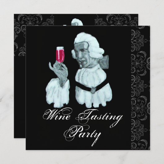 WIJNPROEVERIJ SOMMELIER PARTY Damask, Champagne Kaart (Voorkant / Achterkant)