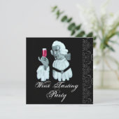 WIJNPROEVERIJ SOMMELIER PARTY Damask, Champagne Kaart (Staand voorkant)