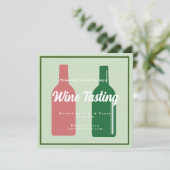 Wijnproeverij Uitnodiging (Staand voorkant)