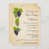 Wijnproeverij Uitnodiging Druivenrank (Voorkant / Achterkant)