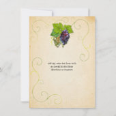 Wijnproeverij Uitnodiging Druivenrank (Achterkant)