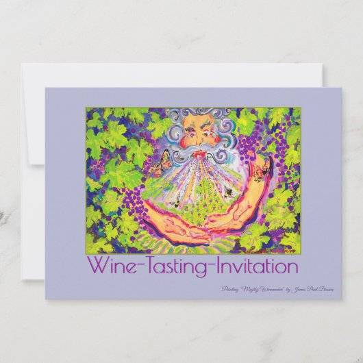 Wijnproeverij uitnodiging "Mighty Winemaker" (Voorkant)