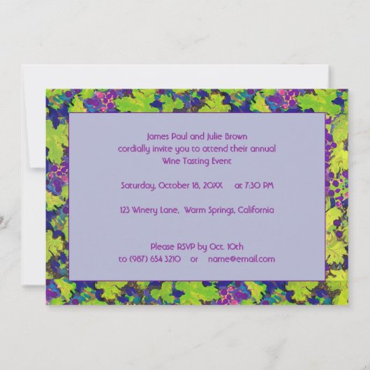 Wijnproeverij uitnodiging "Mighty Winemaker" (Achterkant)