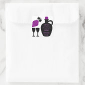 Wijnproeverij Verjaardag Mijlpaal Maatwerk Vierkante Sticker (Tas)