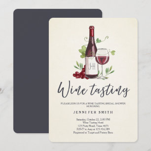 Wijnproeverij Vrijgezellenfeest nodigen Rustic Win Kaart