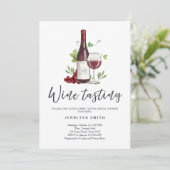 Wijnproeverij Vrijgezellenfeest nodigen Rustic Win Kaart (Staand voorkant)