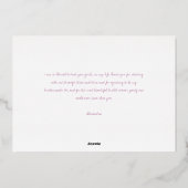 Wijnproeverij Vrijgezellenfeest Script Dank je kaa Folie Feestdagenkaart (Achterkant)